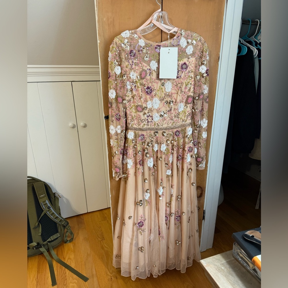 Mac Duggal Sequin Floral Dress